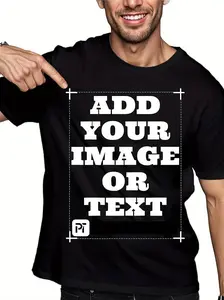 Menswear Casual 2026 Custom Men's Short-Sleeve T-Shirt - Personalized Image/Text Print Tee