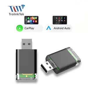 TrolinkTek Mini USB Wireless CarPlay & Android Auto Adapter, Convert Wired to Wireless for Original CarPlay Vehicles, Plug and Play
