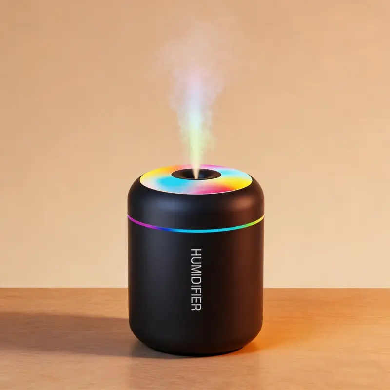 Multi-Scene Silent Essential Oil Diffuser Humidifier, Car/bedroom/office Universal USB Plug-In, Large Water Tank, Colorful Atmosphere Light, USB Powered Humidifier