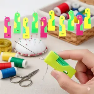 Automatic Sewing Machine Needle Threader, Slip-Resistant Threading Aid with Quick Guide. Reusable & Easy to Use for Multiple Sewing Machine Models. Effortless Threading Tool.