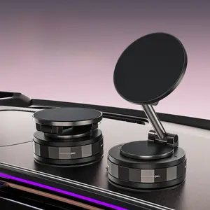 iPhone 17 Vacuum MagSafe Car Mount Magnetic Phone Holder, 360° Adjustable for MagSafe Car Holder Foldable Suction Phone Mount for Car, for Garmin GPS/Mirror/Smooth Surface for All Smartphones & All Car Models