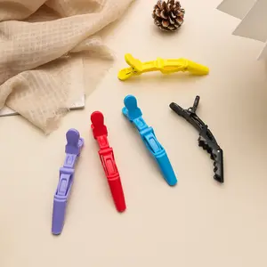 Buy 1, Get 5 Free，plastic crocodile clips for distributing - professional salon hair clips, alligator clips, long-billed duckbill clips, perm and dye clips, hairdresser clips, face wash clips, makeup remover clips, and facial mask clips.