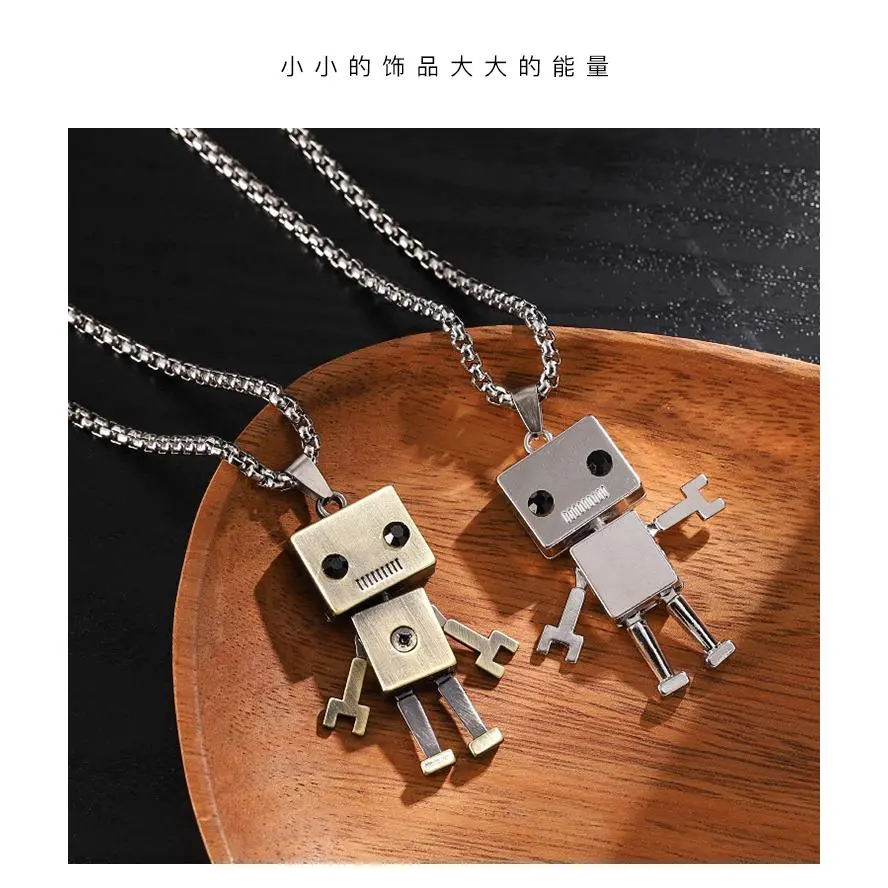 Street , hip-hop robots, internet celebrities, necklaces for couples, sweater chains, ins
