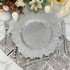 JIT Silver Charger Plates, 13 Inch Silver Plastic Cutlery Tray Set, Perfect for Weddings, Birthdays, Graduations, Etc. - Perfect for Beach, Holiday, And Party Decorations, Party Decorations | Elegant Silver Desktop Layout Set of 10