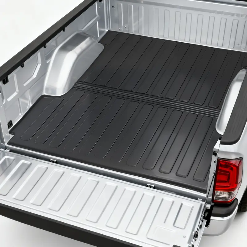 Tsumbay Heavy-Duty TPE Truck Bed Mat for Ford F150/Chevrolet Silverado GMC Sierra 1500/Toyota Tacoma/RAM 1500 Anti-Slip Cargo Liner, All-Weather Protection, Excludes Beds with Side Storage