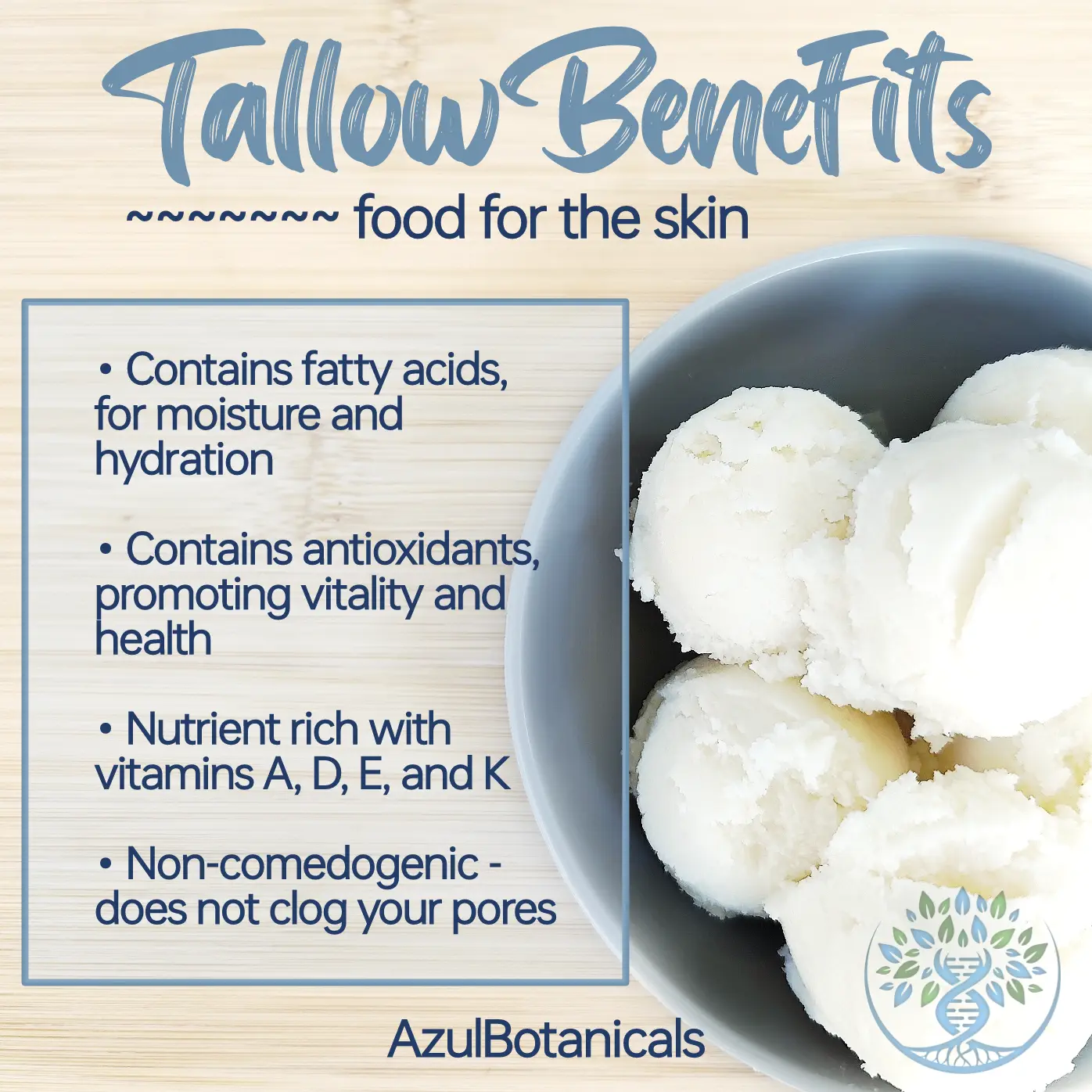 Anti-aging GHK-Cu (Copper Peptide) and Methylene Blue infused Whipped Grass  fed/finished Tallow Balm, Made with Organic ingredients. Moisturizer  Moisturizers Rejuvenating