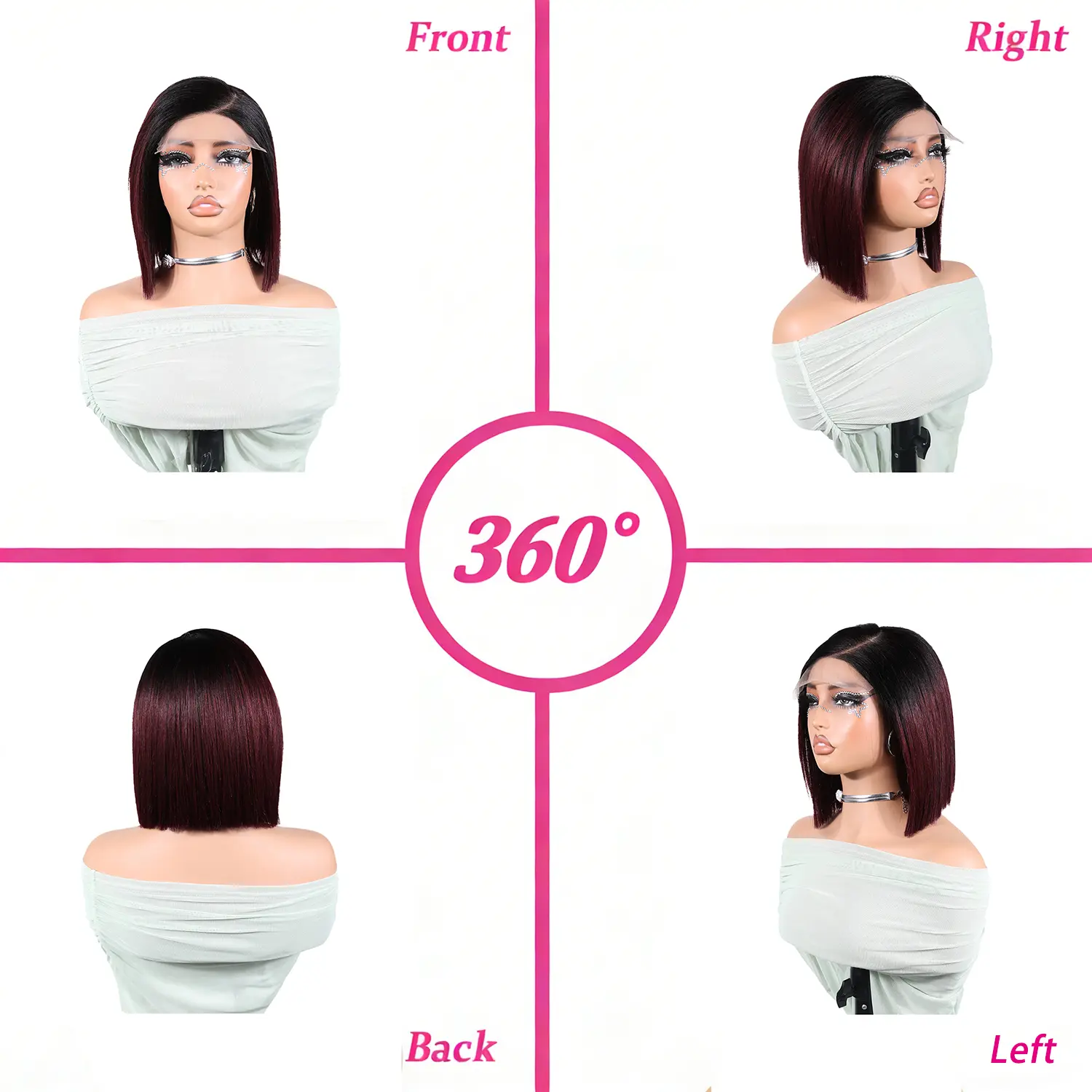 5x5 Closure Wig Human Hair Straight 180 Density Pre Plucked Glueless Keswigs 5x5 / 6x6 Glueless wig virgin human hair HD lace  main image 4