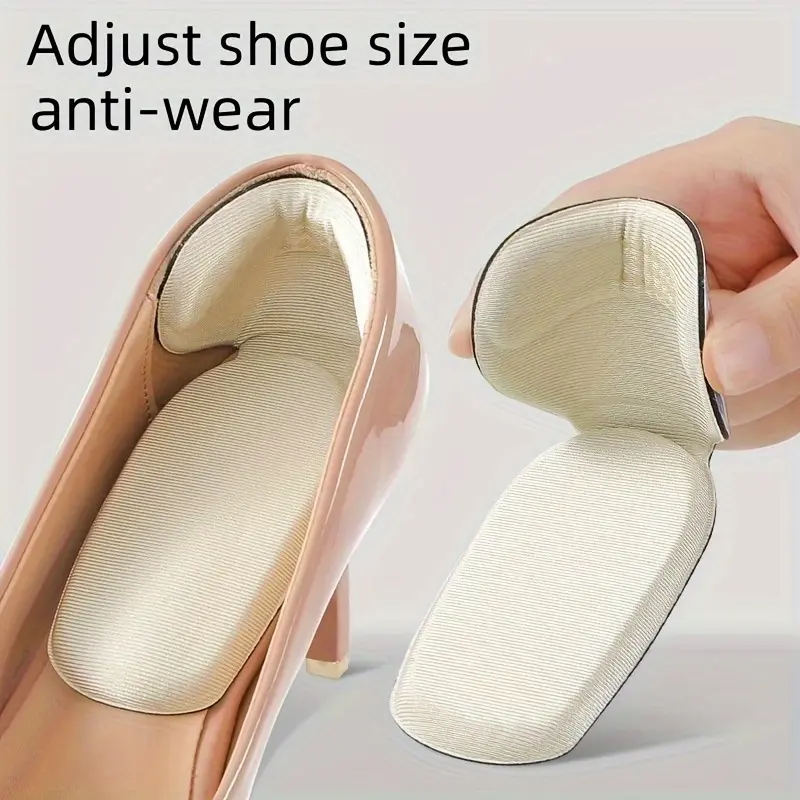 Durable Pad Heel Adjustment Insoles for Footwear - 1 Pair Anti-Drop Stabilizer, Height Increasing Booster Insoles, Instantly Adjust Shoe Size by 0.5, Comfortable High Heel Size Adapter, Height Increasing Insoles, Half-Size Fit