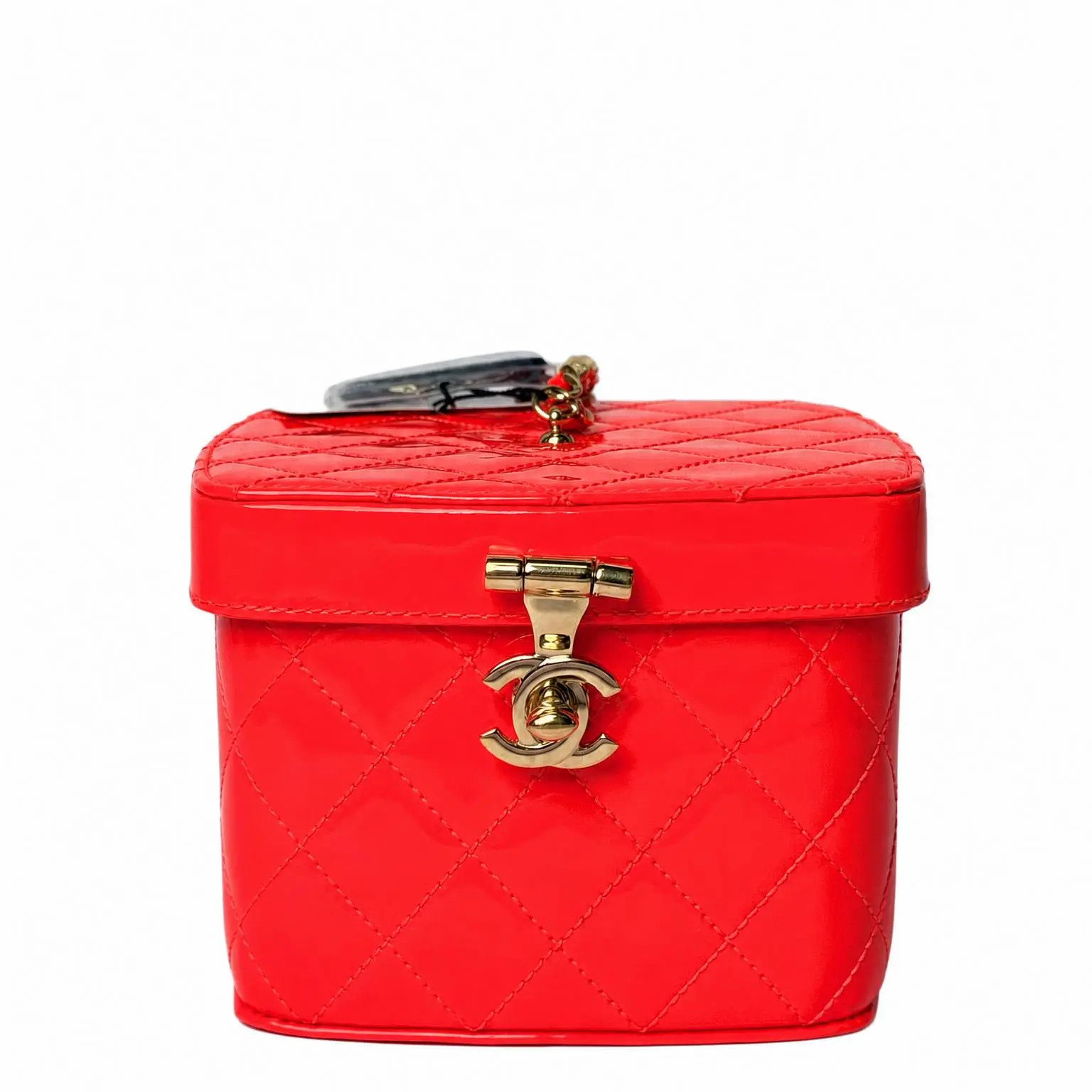 Pre-owned CHANEL X Mini Bags Lambskin Quilted Pearl Crush Mini Vanity Case With Red 2606070002