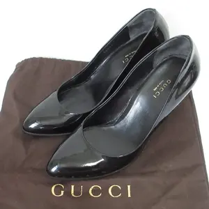 Pre-owned GUCCI Other Small Leather Goods Leopard Almond Toe Wedge Pumps
