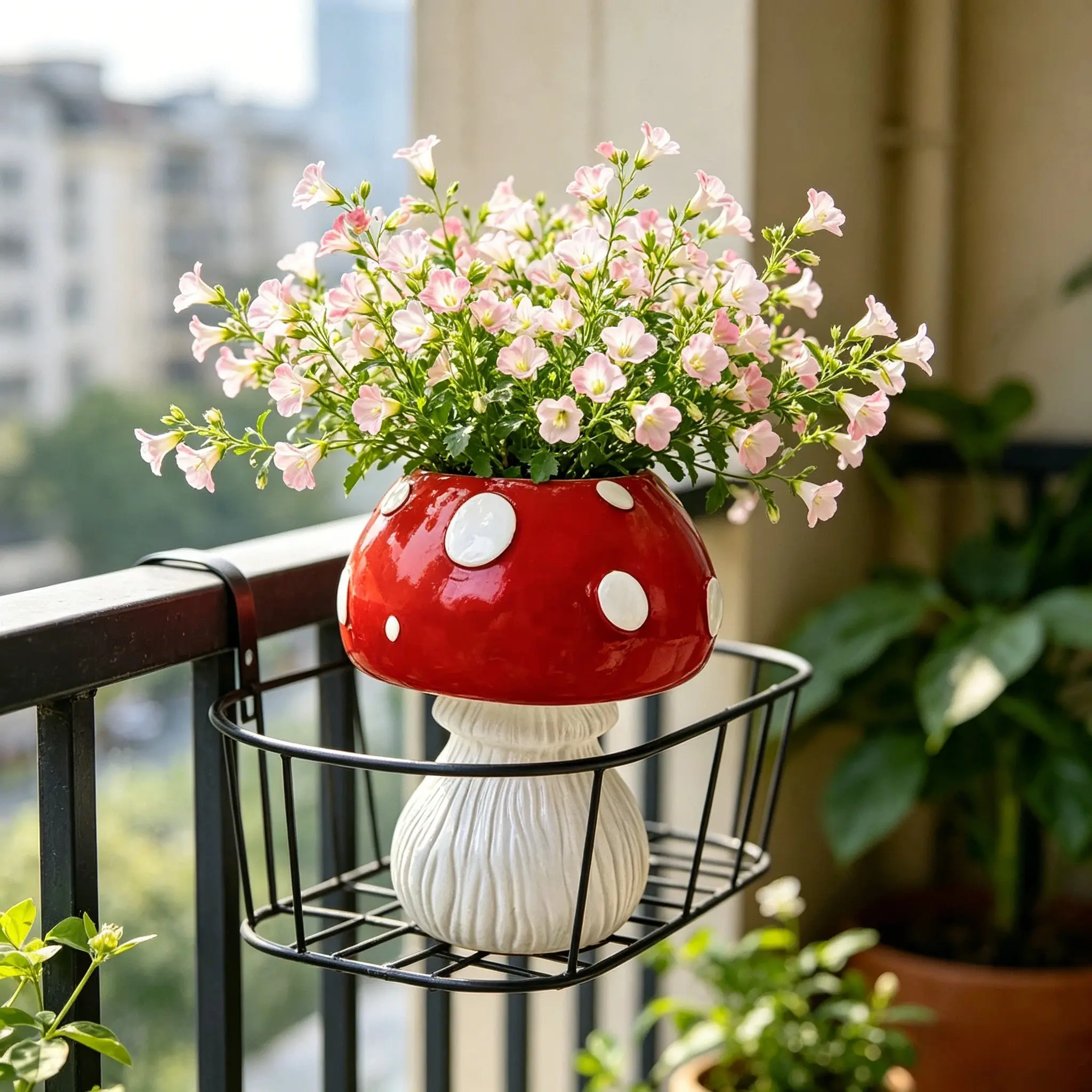 Spot Mushroom Planter, Resin Decorative Vase, Desktop, Balcony, Indoor Planters, Garden Pots, Garden Decoration, Easter, Christmas, Mother's Day, Moving Gift, Unique Pots, Indoor Pots For Plants