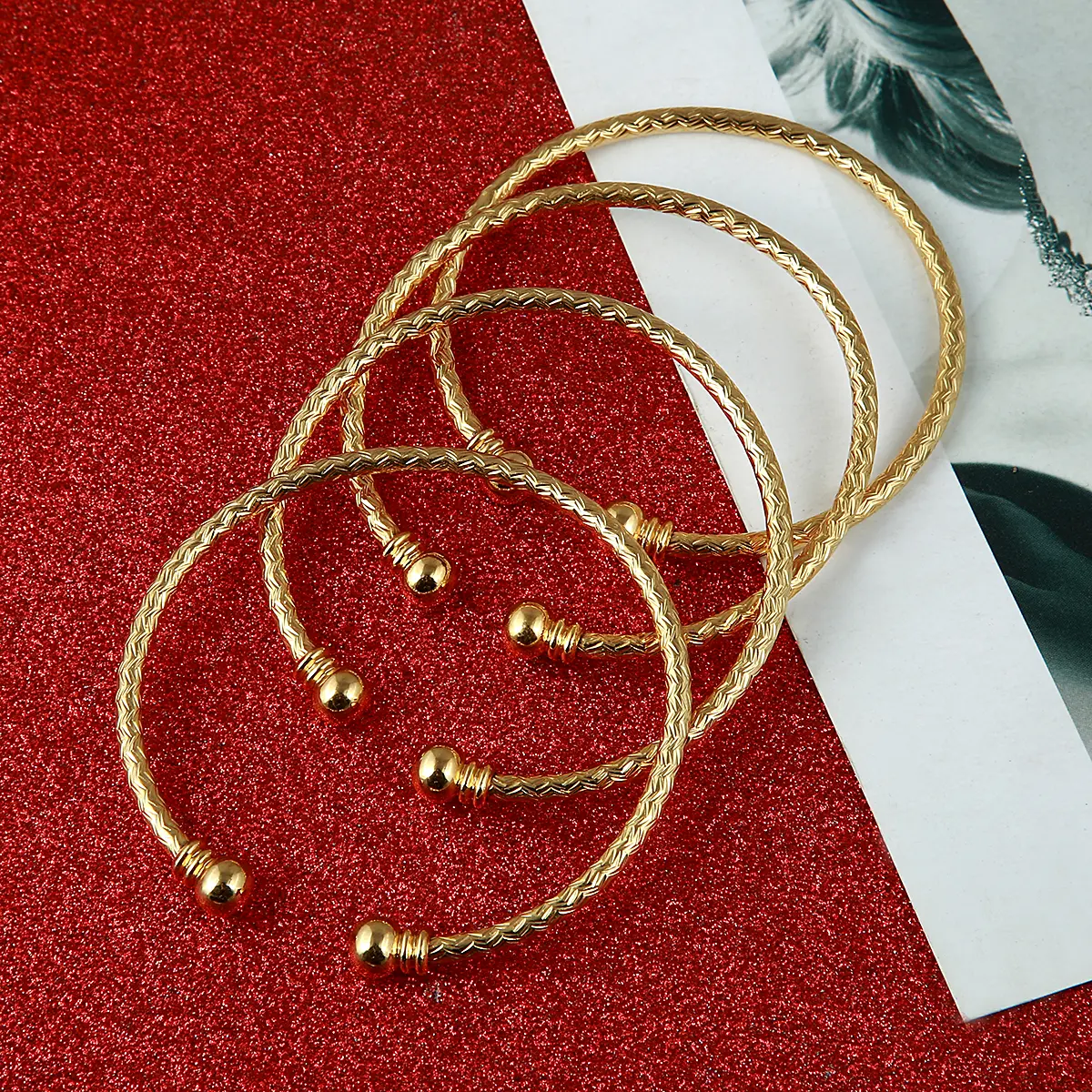 India Brass 4pcs Openable Bangle Bracelet Arab Ethiopian Bangle Gold Color Dubai Africa Jewelry Gift Tradition With Modern Elegance Ideal For Gifting Surprise Your Loved Ones Cultural Charm