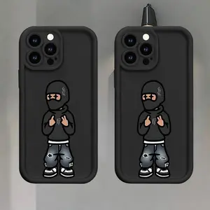 Cartoon Character Design Pattern Phone Soft Case, TPU Material, Anti-Slip Anti-Drop, Suitable for iPhone 17 AIR 17/16/15/14/13/12/11 PRO PROMAX X XS E PLUS, Can Be Used as a Gift for Friends, T705