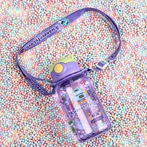 Kids' Favorite Cartoon Bear Water Bottle with Straw, 21.98 Oz Lightweight Durable, Easy to Carry, Ideal for School, Sports, Hiking
