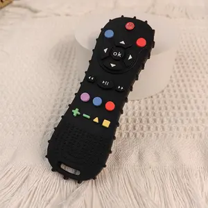 Remote Control Shaped Teether Toy, 1 Count Silicone Baby Teether Toy, Early Education Interactive Toy, Teether Toy for Baby, Sensory Teether