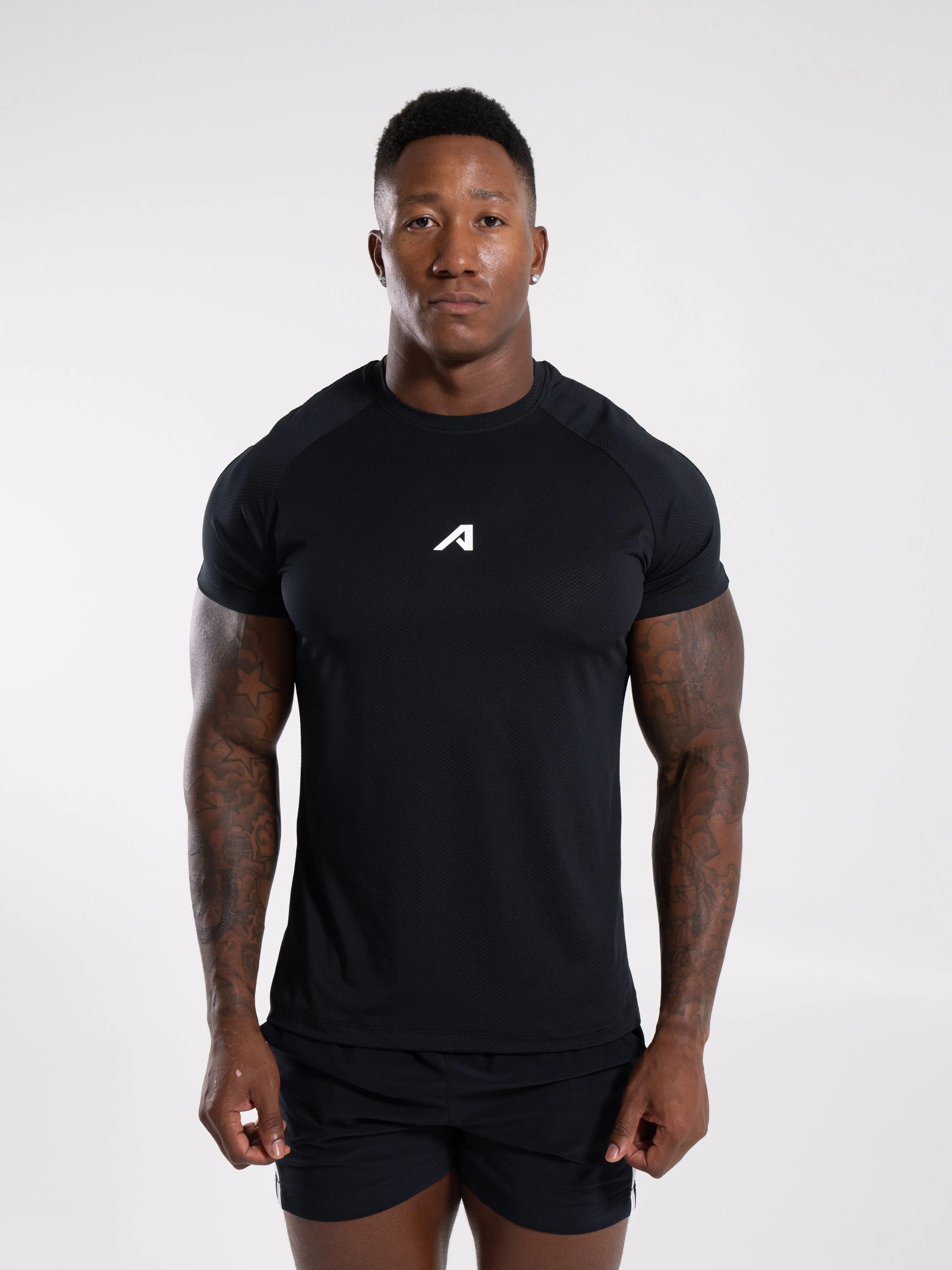 Base Tee - Black Athletic Mesh