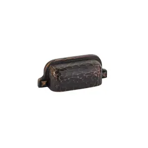Emtek  3 in. Center to Center Hammered Bin Cabinet Pull, Oil Rubbed Bronze