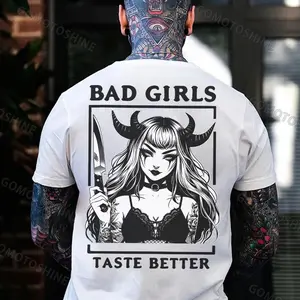 BAD GIRLS TASTE BETTER Bad Devil Girl Print Men's T-Shirt