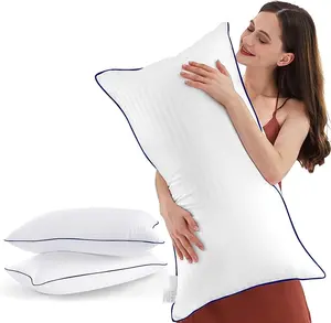 Dreamy Comfort King Size Bed Pillows Set of 2 Cooling Luxury Hotel Quality with Premium Soft Down Alternative Filling Durable Memory Foam OEKO-TEX Certified for All Sleepers