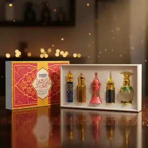 Tonfly Premium Perfume Set Arabic Style Arabian Fragrance 46ML Non-Alcoholic 1 Box Contains 5 Bottles, Flammable Liquid, Non-Toxic, Multi-Pack