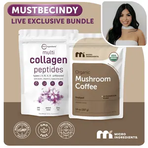 MUSTBECINDY Live Exclusive Bundle: Mushroom Coffee & Multi Collagen Peptides Powder