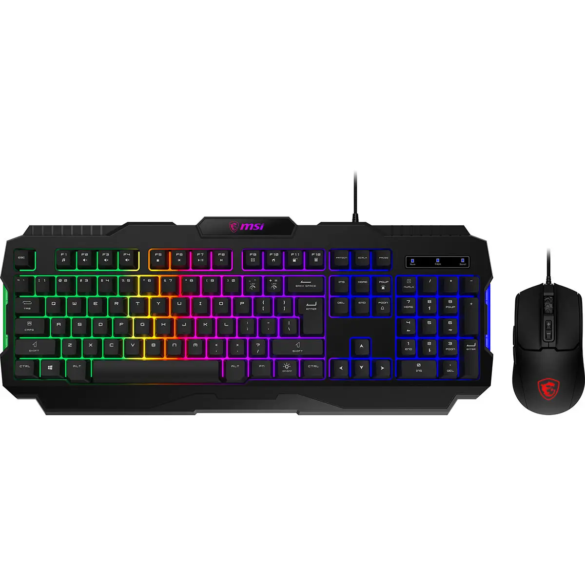 MSI FORGE GK100 RGB Wired Gaming Keyboard and Mouse Combo, Black, for PC Gaming Setup