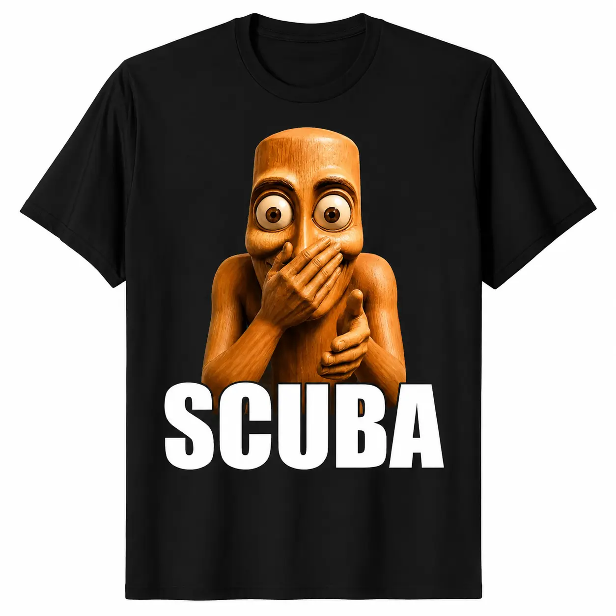 Premium Soft Cotton Unisex "Scuba" Viral Meme Crew Neck Graphic Print T-Shirt