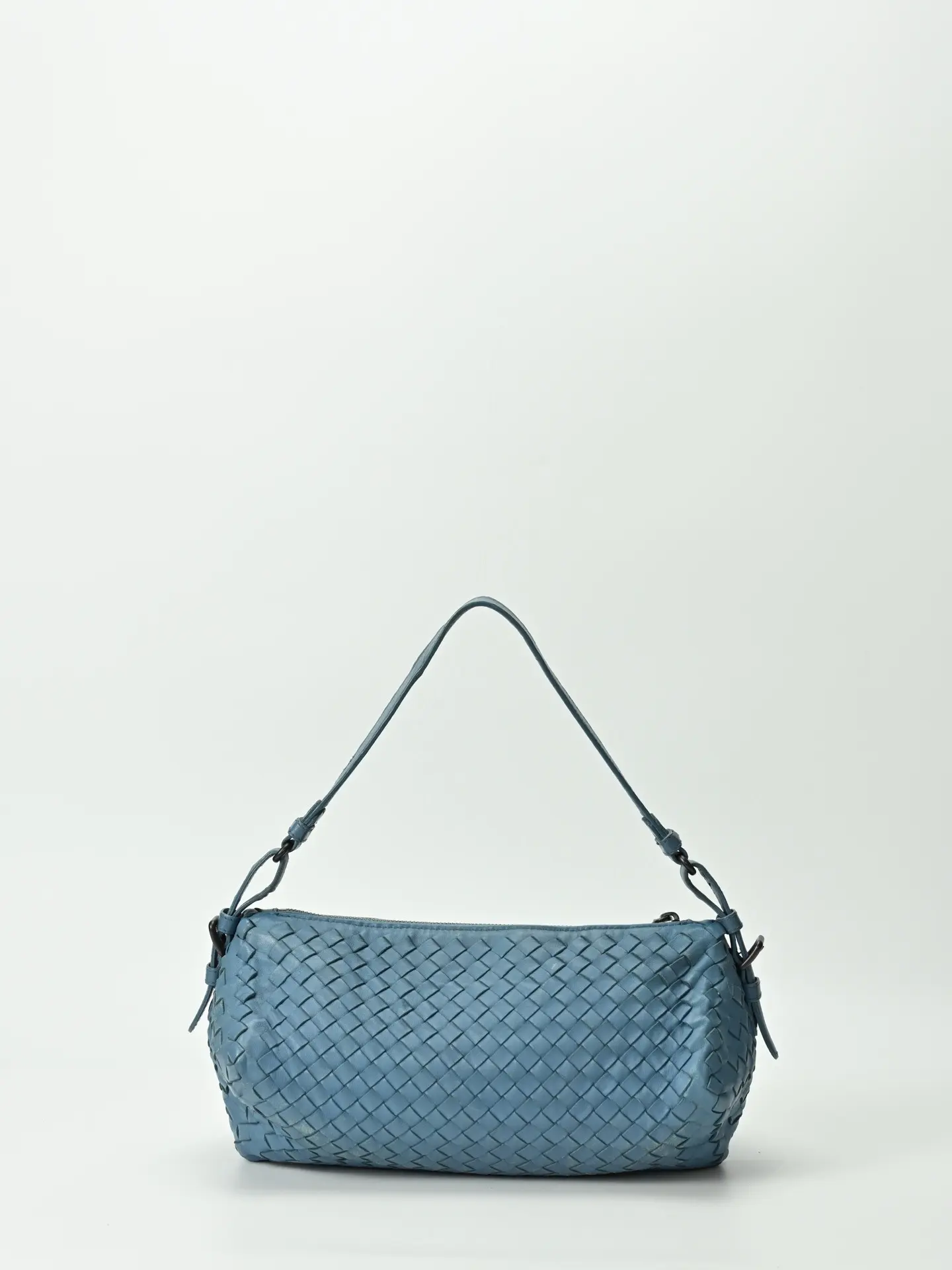 Pre-owned Bottega Veneta Vintage Iron Dark Blue Small Hobo Bag, Item No. 21304877