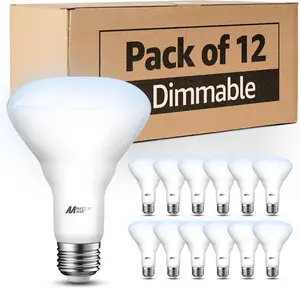 MASTERY MART 12 Pack BR30 LED Light Bulb, E26 Led Bulb 65 watt, 5000K Daylight 10W Dimmable 700 Lumen,Recessed Wide Flood Light Bulb for Indoor Kitchen Ceiling