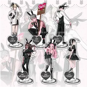 2pcs Anime ALIEN STAGE Keychains Pendant Car Key Chain Acrylic Stand MIZI SUA TILL IVAN HYUNA LUKA Fans Gifts cosplay Accessories