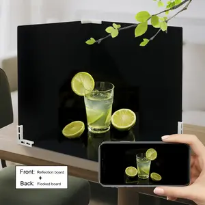 Dual-Sided Photography Backdrop Board, Velvet Light-Absorbing & Reflective Surface, Ideal for Digital Products, Jewelry & Food Photoshoots