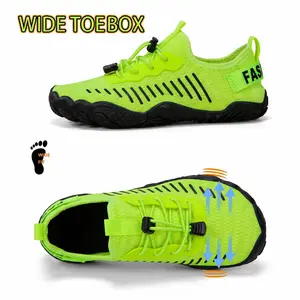 Women’s Wide Toe Box Breathable Quick-Dry Water Shoes, Non-Slip Barefoot Aqua Sneakers, Lightweight Comfort Footwear for Hiking, Camping, Beach, Pool, River Trekking & Running, Ideal for Wide Feet & All Water Activities