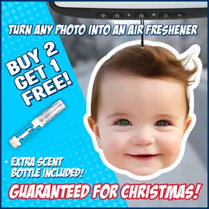 Custom Photo Car Air Freshener Personalized Custom Cut Cropped Freshner