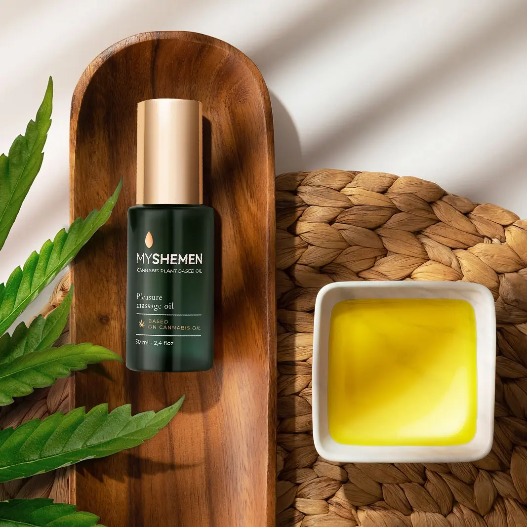 MYSHEMEN Personal Pleasure Massage Oil – Natural Personal Oil, Sensitivity Boost, Hydrating & Soothing Body Oil