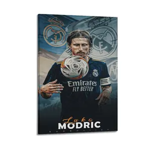Luka Modric Canvas Poster Painter Living in Art Deco Strong Wall Design Painting Hallway Bedroom Living Room Decorated Poster Ornaments Photo
