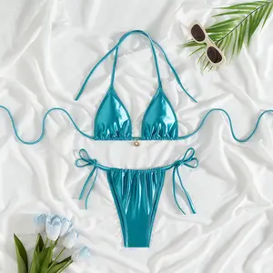 Women's Two Piece High Waist Bikini Set - Trendy Holiday Beach Swimwear for Vacation & Pool Party Summer Swimsuit Set