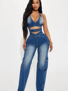 Look For Me Denim Jumpsuit - Medium Wash