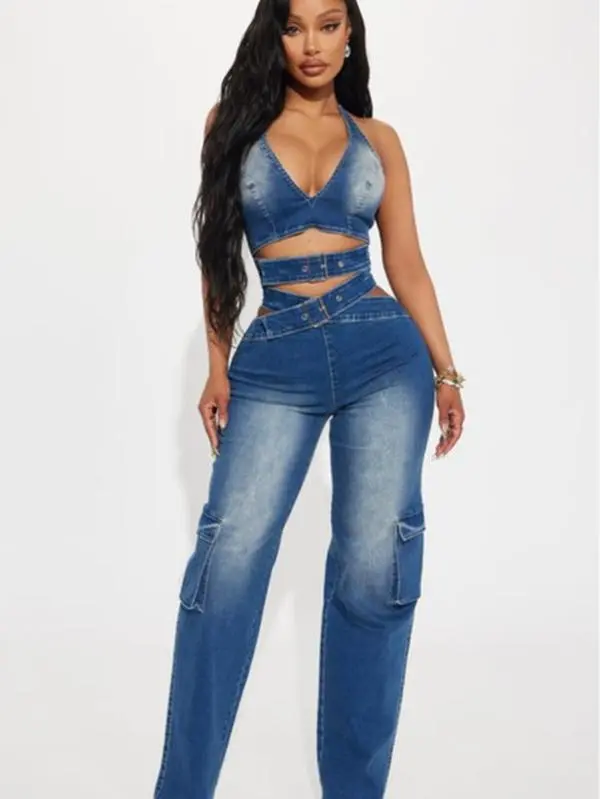 Look For Me Denim Jumpsuit - Medium Wash