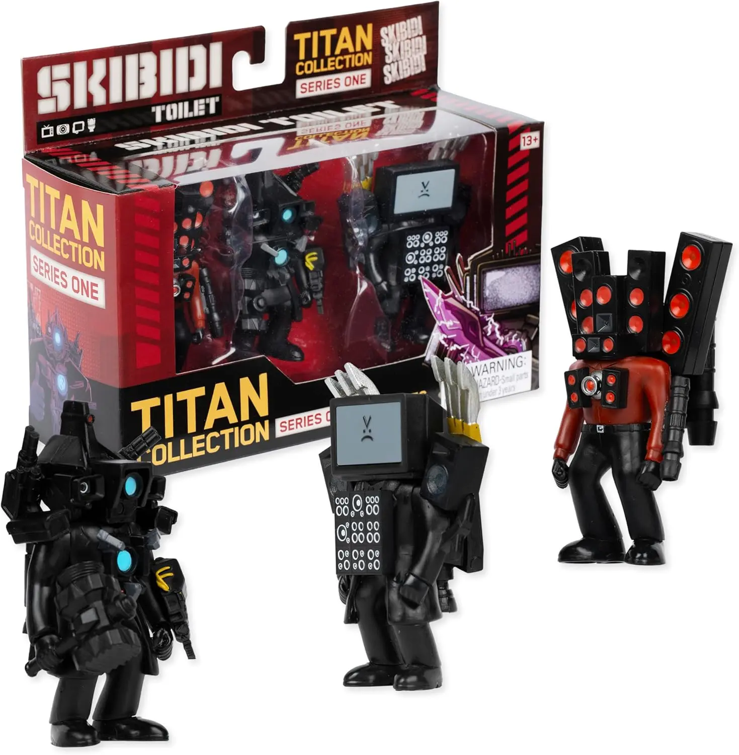 SKIBIDI Toilet Titan 3 Pack – All-New Collectibles, Officially Licensed Toilet Merch