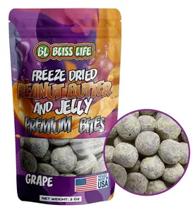 Bliss Life Peanut Butter & Jelly Premium Bites – Grape | Light & Crunchy Candy | 2 oz