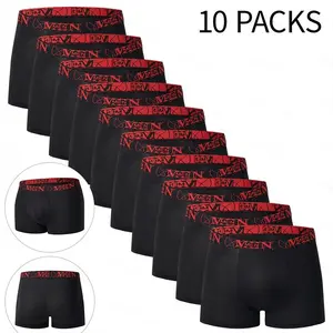 10-Pack Men’s Short-Leg Trunks, Breathable Seamless Soft Underwear, Lightweight Comfy Daily Wear Boxer Briefs