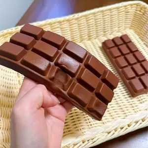 Slow Rising Chocolate Scented Squishy Toys - Realistic Food Sensory Fidget Toys with Chocolate Squishy Texture, Deep Brown TPR Material for Birthday Party Favors, Surprise Gifts & Travel Bag Fillers, Chocolate Toys, Party Favor Items, Playful Design, Dura