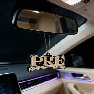 P.R.E. Paper Route Empire 3D Metal Badge, Car Hanging Ornament, Rearview Mirror Decoration, Car Interior Decor, Atmosphere Enhancer, Boujee Car Accessories