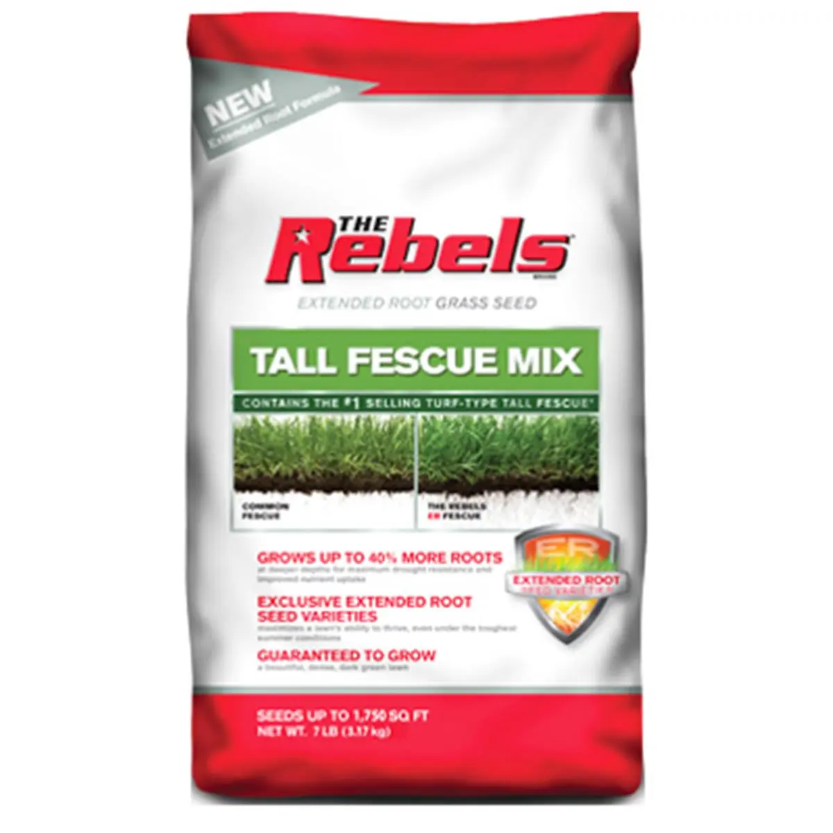 212 MAIN Outdoor Rebel Tall Fescue Grass Seed, 7lb, Extended Roots, Pennington Seed 100519419