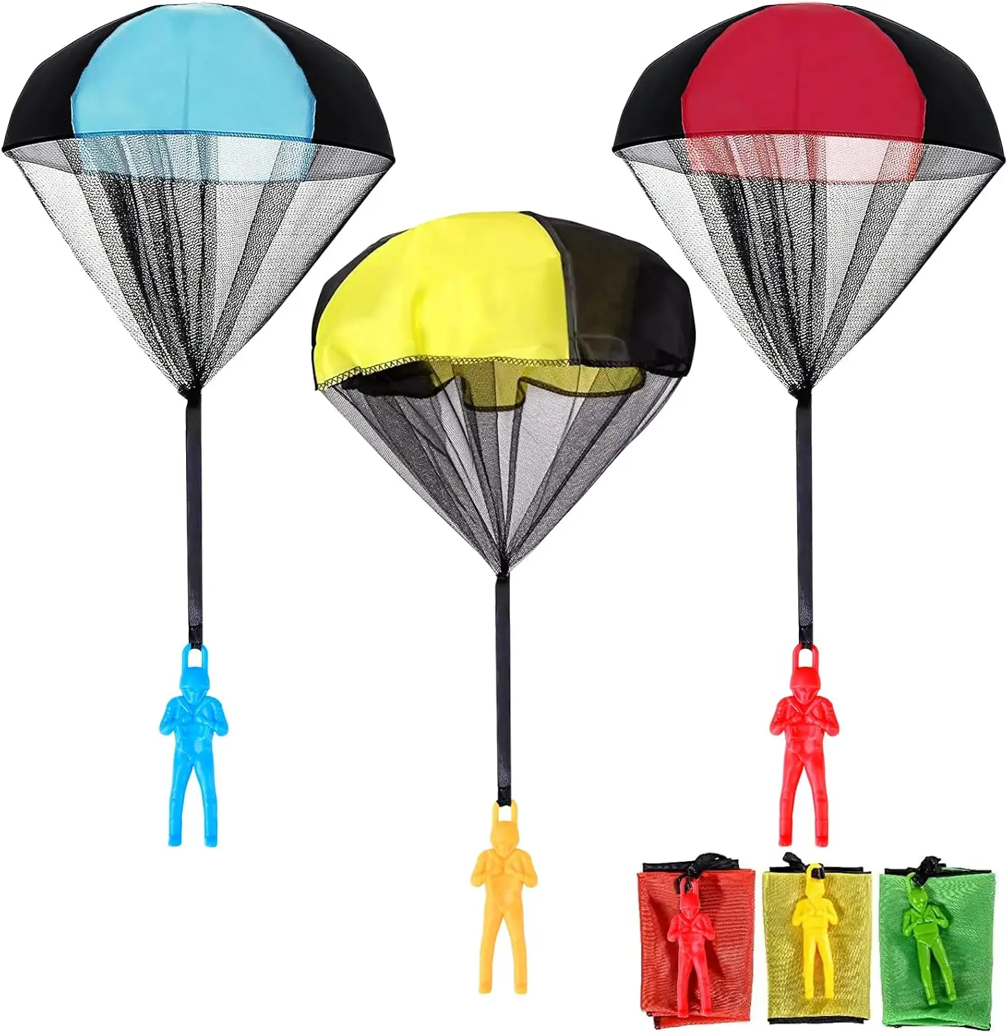 Stocking Stuffers for Kids Birthday Parachute Outdoor Toys | Easy-Throw Outdoor Parachute Toy for Kids 3-12, Floats Slowly, Durable & Safe, for Backyard, Parties & Easter Basket Stuffers