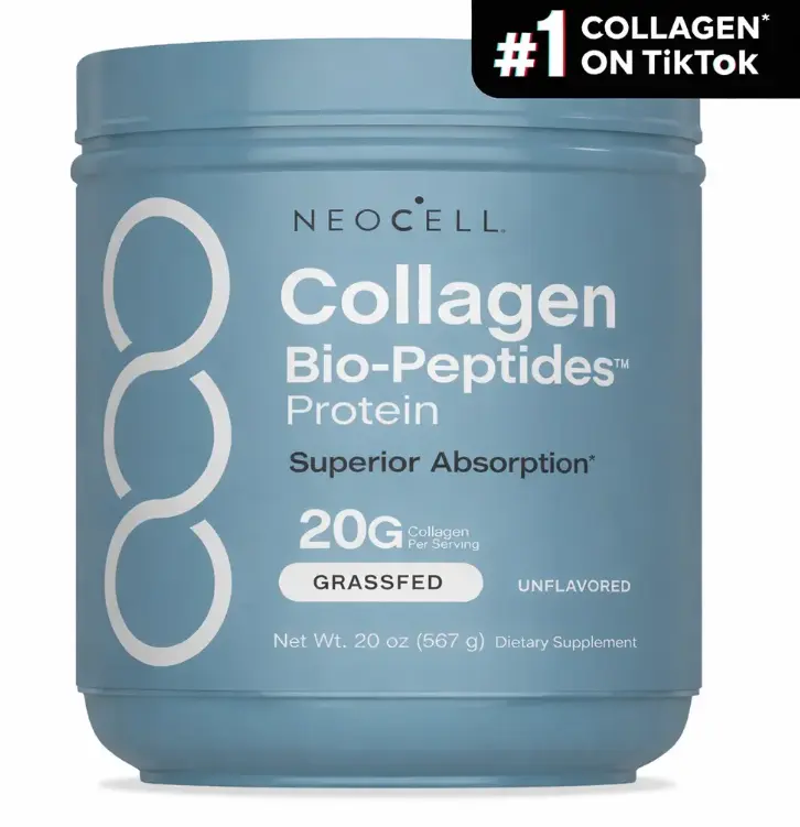 NeoCell Collagen Peptides Powder 20oz - Grassfed Protein Supplement - Advanced with 18 Essential Amino Acids