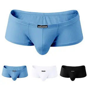 Modal Men's Boxer Briefs Sexy Low-Rise Hip-Hugging Slim Fit Soft Narrow Waistband Breathable Sports Underwear