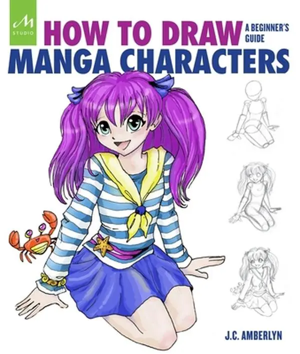 USED Book - How to Draw Manga Characters: A Beginner's Guide by Amberlyn, J. C. (Paperback) - english