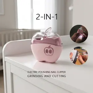 2 in 1 Electric Nail Clipper, AutomaticNail Trimmer With Polishing Function & LED Light,Nail Care Tool for Elderly & Adults