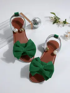 Women's Comfortable Flat Sandals with Large Bow Decoration, Open Toe Design, Casual Beach Shoes, Perfect for Holiday and Leisure Outings, Footwear